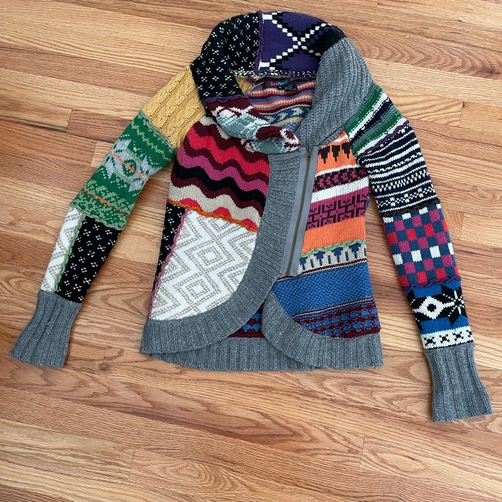 Desigual. Multicolor Patchwork Sweater - image 1